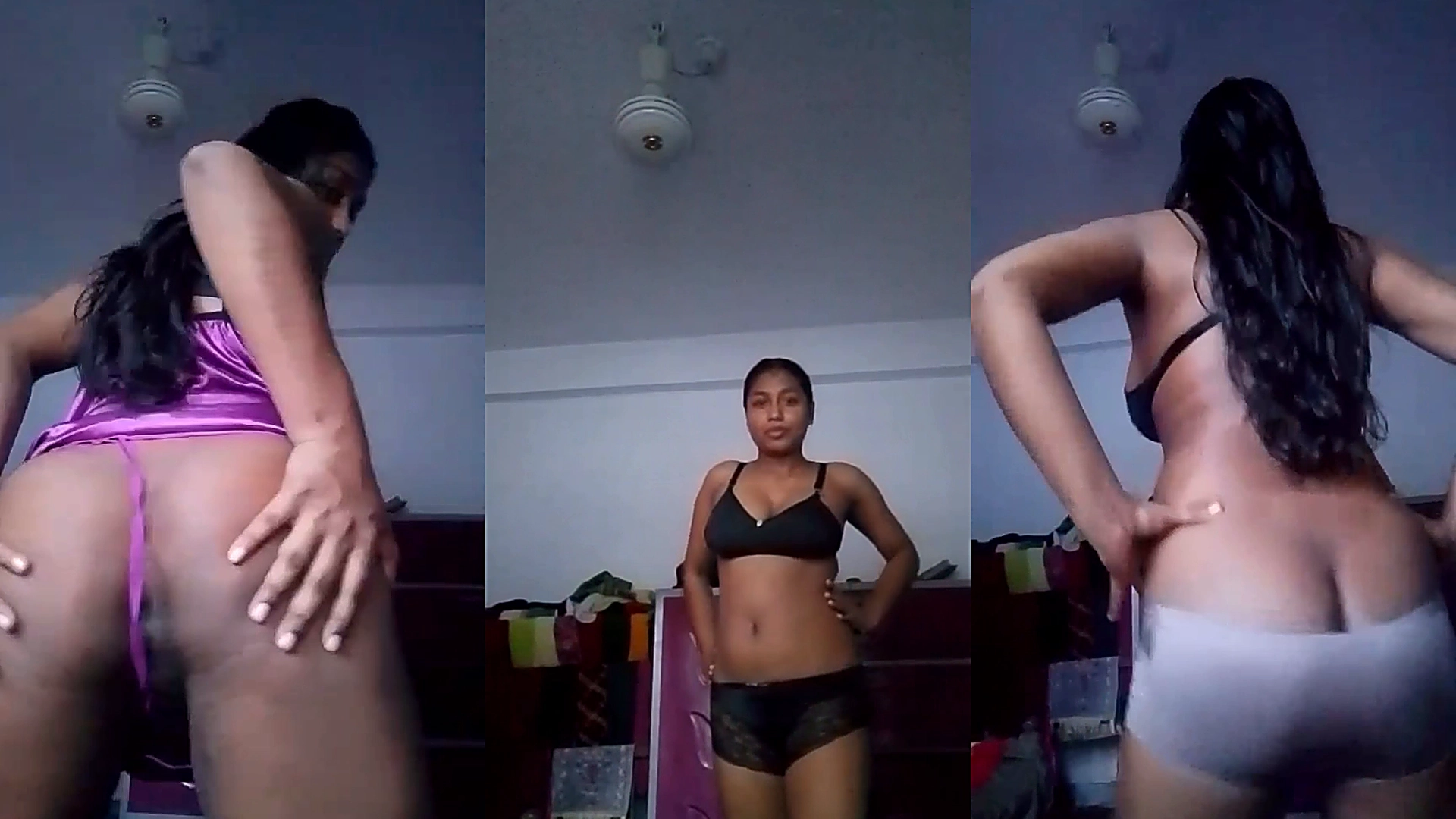 A female is shown stripping and fingering in a Bangladeshi xx video.