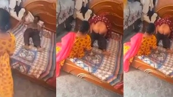 A wife watches her husband having sex with her sister.