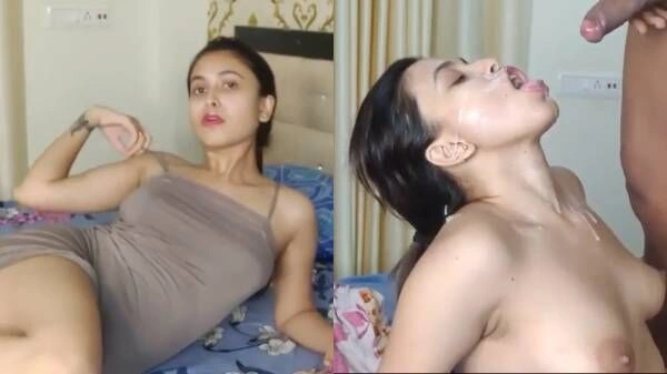 Beautiful girl’s sexy Hindi ride swallow