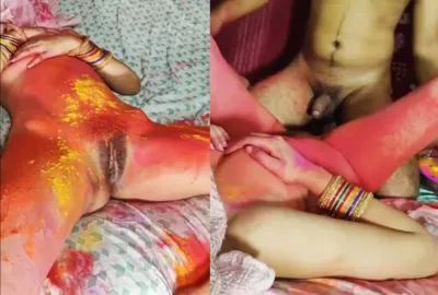 Holi Naked Husband and Wife in XXX MMS
